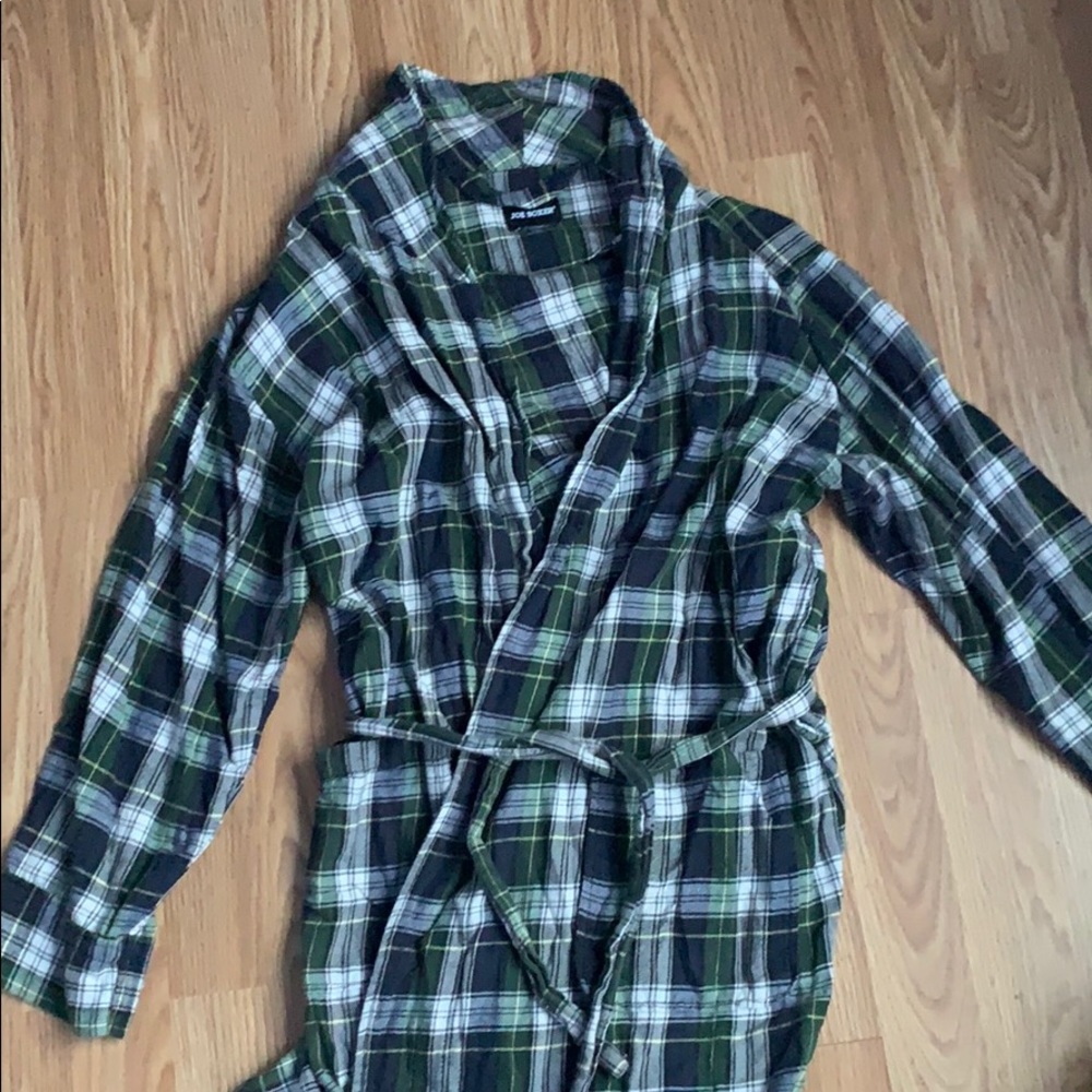 Joe Boxer plaid robe